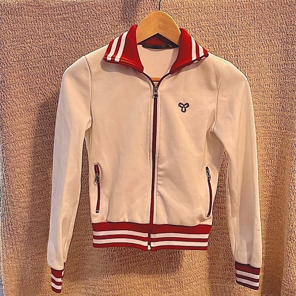 TNA Red & White Varsity Retro Jacket XXS - Picture 8 of 10